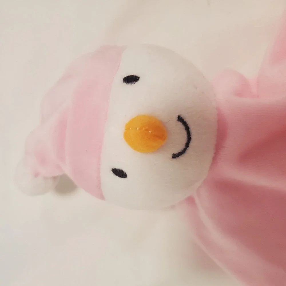 Koala Baby Girls Plush Snowman Security Blanket Pink and White Lovey Christmas